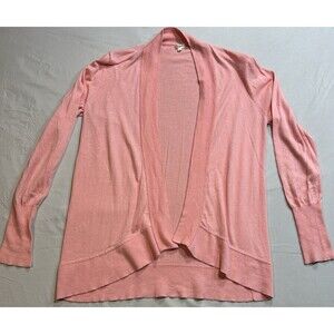 J.Crew Womens Light Pink Lightweight Open-Front Cardigan Cotton Wool Medium